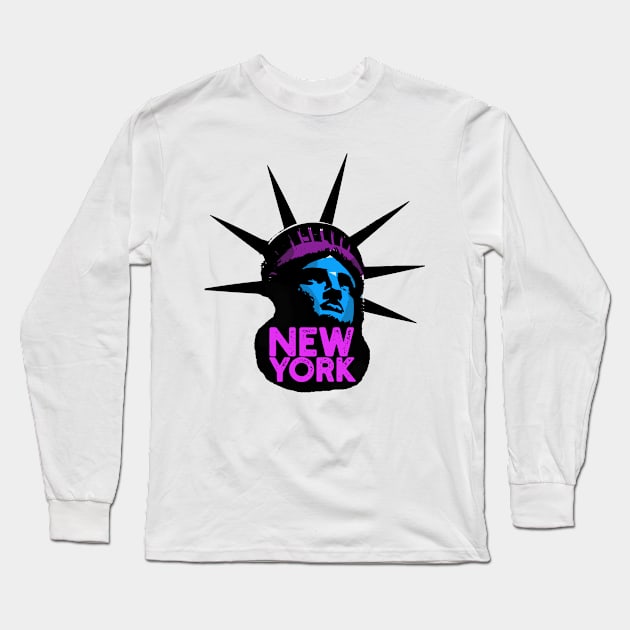 New York - Statue of liberty Long Sleeve T-Shirt by TompasCreations